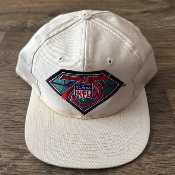 Vintage NFL Super Bowl 75 Philadelphia Eagles diamond White SnapBack OS Rare - Picture 3 of 8